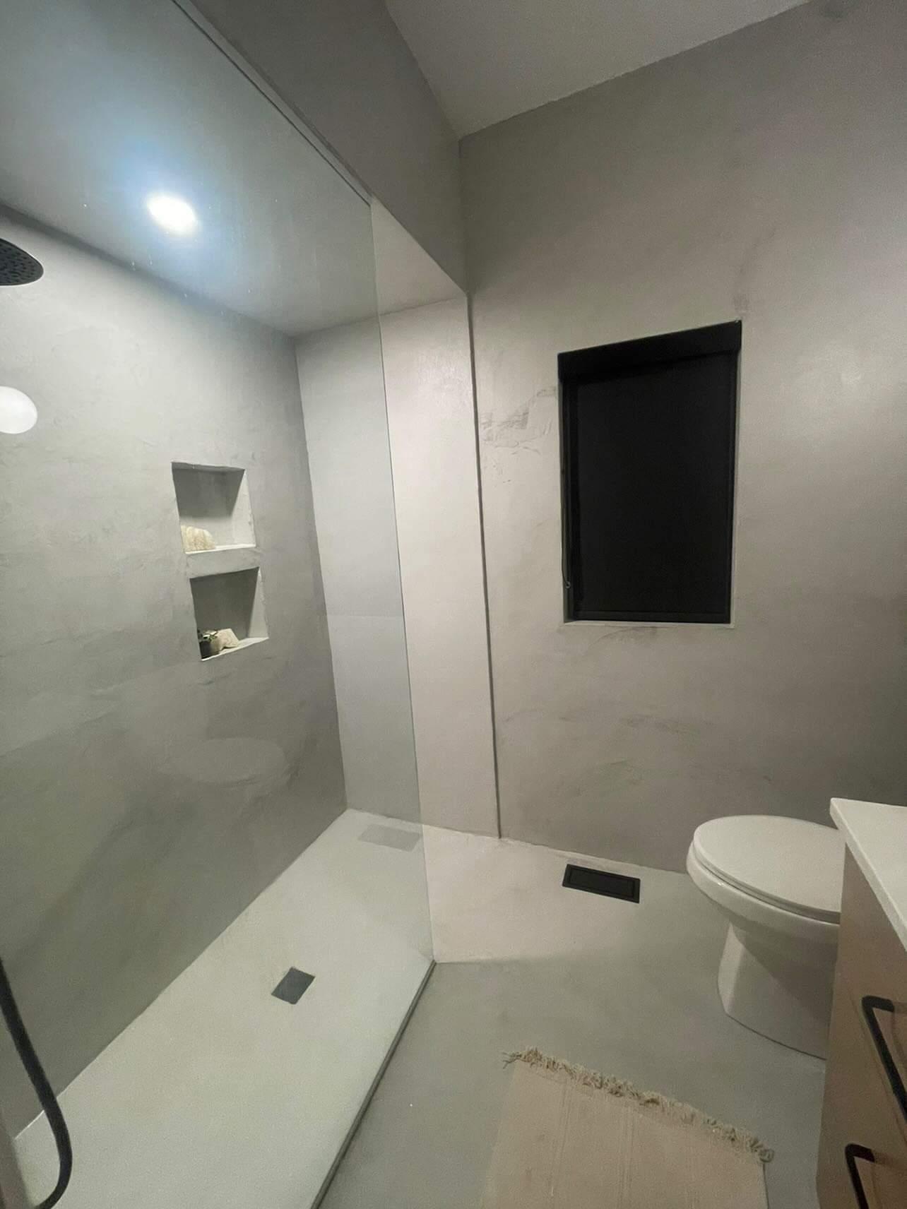 Microcement Wall and Shower - 5 Star Finishes Ltd